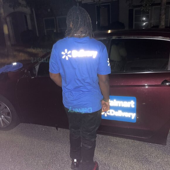 Spark / Walmart Reflective BLACK Tshirt - Delivery Driver (T-shirt Shirt Tee) - Picture 6 of 8